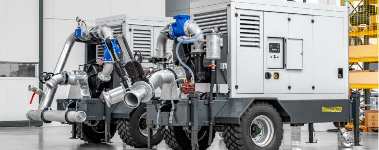 Euromacchine motopompa Bestiale high-performance mobile pump in industrial workshop